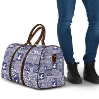 Blue Tonga Kilisimasi Fiefia Travel Bag Pacific Patchwork Xmas Vibes LT9 - Polynesian Pride