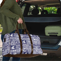 Blue Tonga Kilisimasi Fiefia Travel Bag Pacific Patchwork Xmas Vibes LT9 - Polynesian Pride
