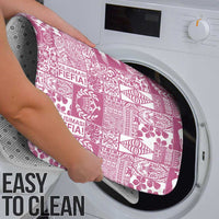 Pink Tonga Kilisimasi Fiefia Bathroom Set Pacific Patchwork Xmas Vibes - Polynesian Pride