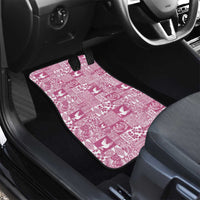 Pink Tonga Kilisimasi Fiefia Car Mats Pacific Patchwork Xmas Vibes - Polynesian Pride