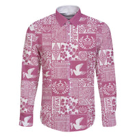 Pink Tonga Kilisimasi Fiefia Family Matching Puletasi and Hawaiian Shirt Pacific Patchwork Xmas Vibes - Polynesian Pride