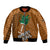 Custom Hawaii Honolulu Bowl Bomber Jacket With Kakau Tribal Pattern LT9 Unisex Brown - Polynesian Pride