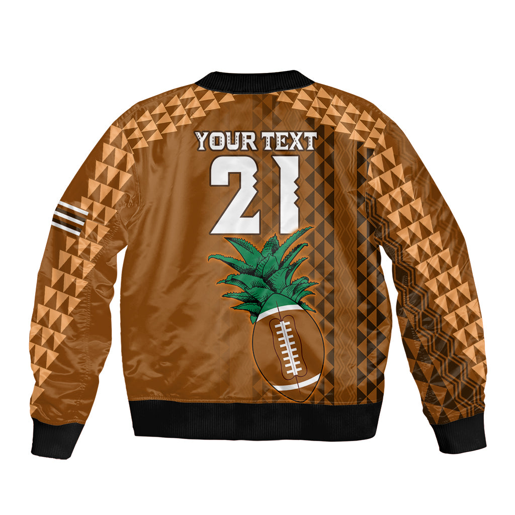 Custom Hawaii Honolulu Bowl Bomber Jacket With Kakau Tribal Pattern LT9 - Polynesian Pride