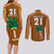 Custom Hawaii Honolulu Bowl Couples Matching Long Sleeve Bodycon Dress and Long Sleeve Button Shirt With Kakau Tribal Pattern LT9 - Polynesian Pride