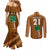 Custom Hawaii Honolulu Bowl Couples Matching Mermaid Dress and Long Sleeve Button Shirt With Kakau Tribal Pattern LT9 - Polynesian Pride