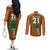Custom Hawaii Honolulu Bowl Couples Matching Off The Shoulder Long Sleeve Dress and Long Sleeve Button Shirt With Kakau Tribal Pattern LT9 - Polynesian Pride