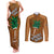 Custom Hawaii Honolulu Bowl Couples Matching Tank Maxi Dress and Long Sleeve Button Shirt With Kakau Tribal Pattern LT9 Brown - Polynesian Pride