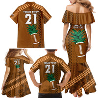Custom Hawaii Honolulu Bowl Family Matching Mermaid Dress and Hawaiian Shirt With Kakau Tribal Pattern LT9 - Polynesian Pride