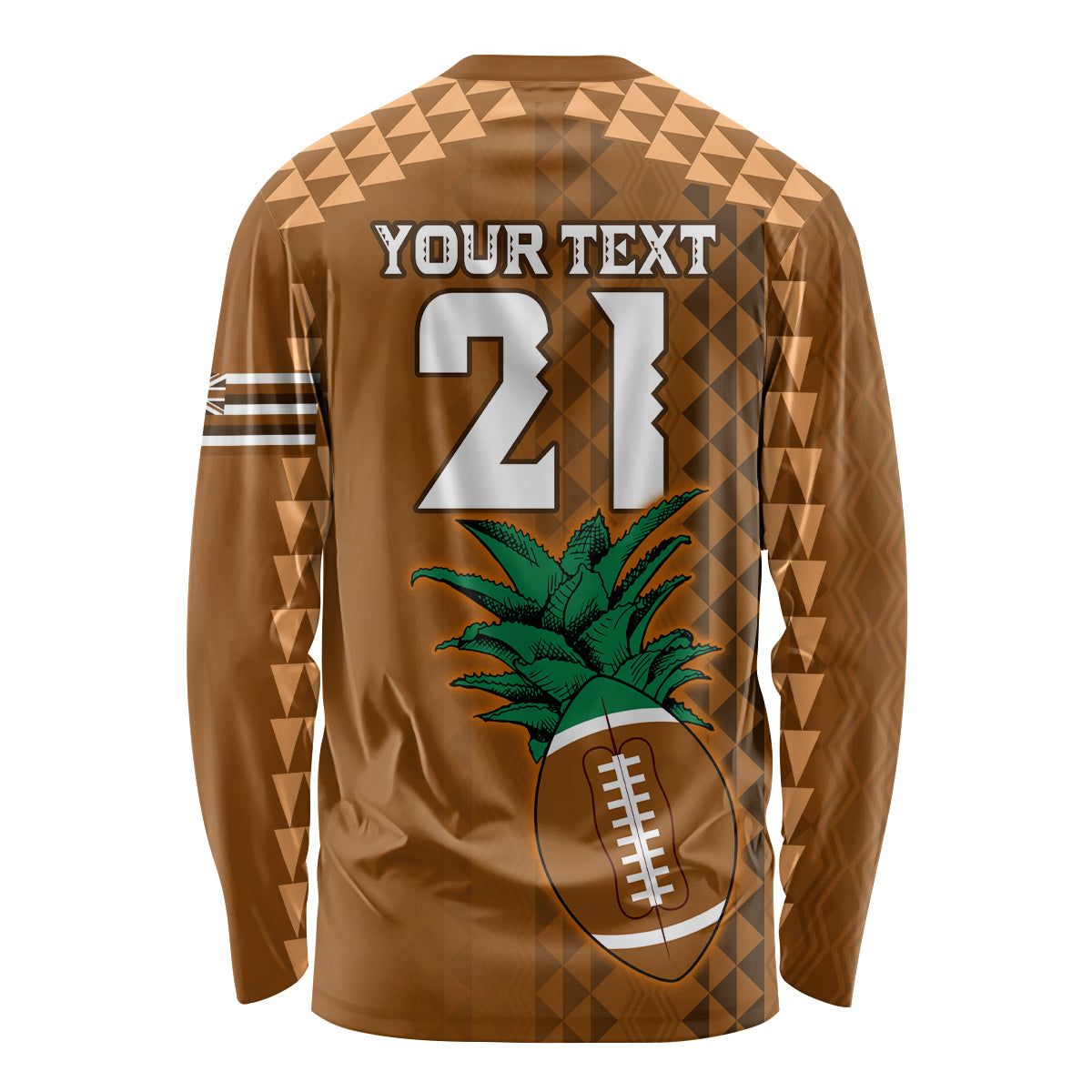 Custom Hawaii Honolulu Bowl Long Sleeve Shirt With Kakau Tribal Pattern LT9 - Polynesian Pride