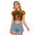 Custom Hawaii Honolulu Bowl Raglan Cropped T Shirt With Kakau Tribal Pattern LT9 Female Brown - Polynesian Pride