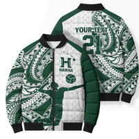 Polynesian Hawaii Volleyball Custom Bomber Puffer Jacket Kakau with Sport Style - Polynesian Pride
