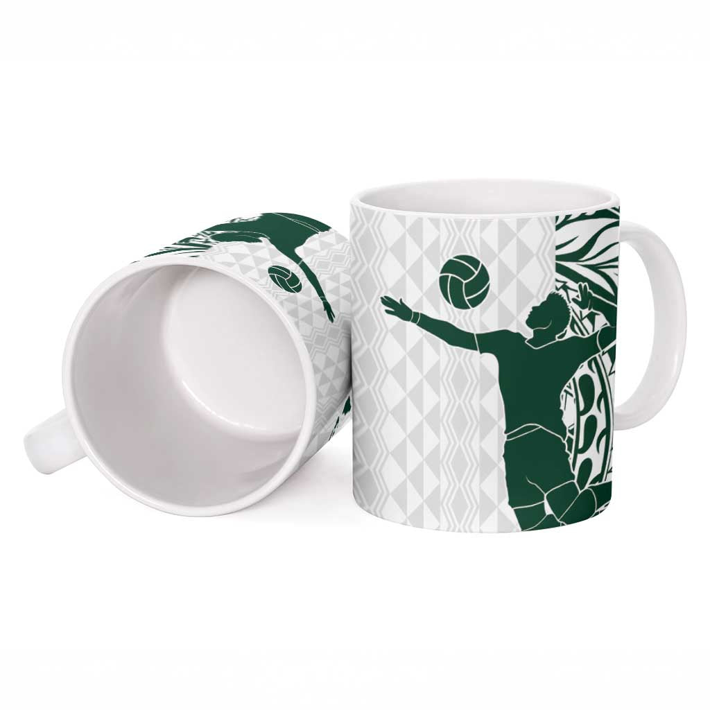 Polynesian Hawaii Volleyball Custom Ceramic Mug Kakau with Sport Style - Polynesian Pride