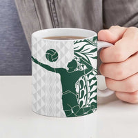 Polynesian Hawaii Volleyball Custom Ceramic Mug Kakau with Sport Style - Polynesian Pride