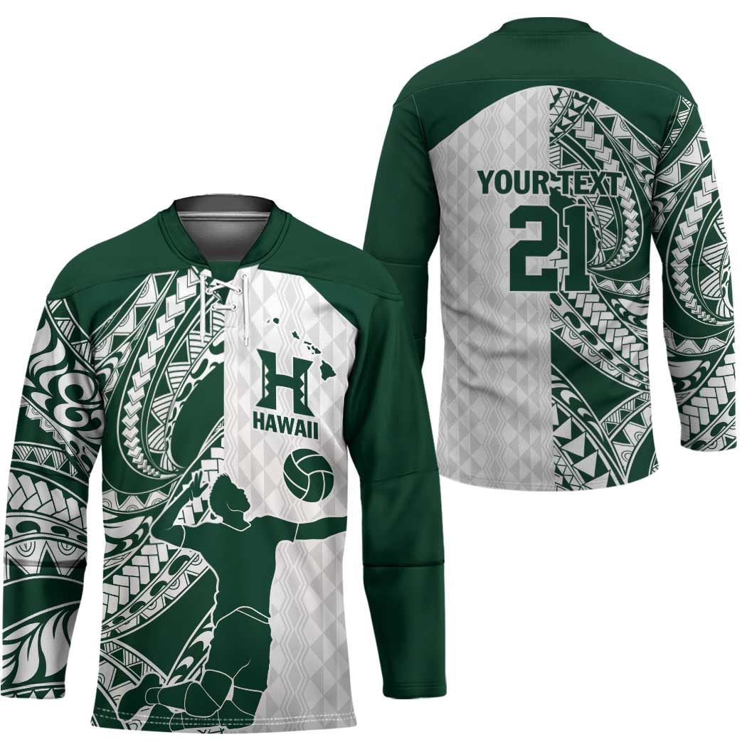 Polynesian Hawaii Volleyball Custom Hockey Jersey Kakau with Sport Style - Polynesian Pride