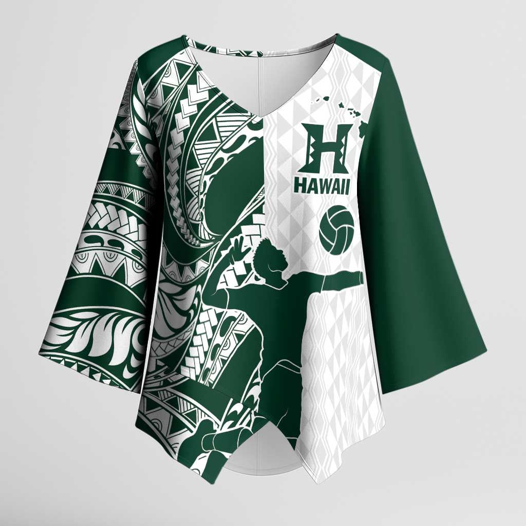 Polynesian Hawaii Volleyball Custom Kimono Sleeve Blouse Kakau with Sport Style - Polynesian Pride