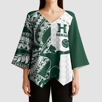 Polynesian Hawaii Volleyball Custom Kimono Sleeve Blouse Kakau with Sport Style - Polynesian Pride