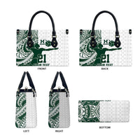 Polynesian Hawaii Volleyball Custom Leather Bag Kakau with Sport Style - Polynesian Pride