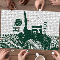 Polynesian Hawaii Volleyball Custom Puzzle Kakau with Sport Style - Polynesian Pride