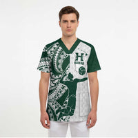 Polynesian Hawaii Volleyball Custom Scrub Top Kakau with Sport Style - Polynesian Pride
