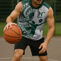 Polynesian Hawaii Volleyball Custom Sleeveless Hoodie Kakau with Sport Style - Polynesian Pride