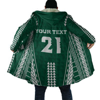 Polynesian Hawaii Volleyball Custom Cloak Green Kakau with Map Motif - Polynesian Pride