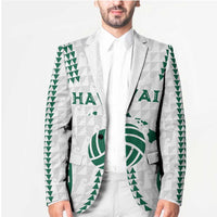 Polynesian Hawaii Volleyball Custom Blazer White Kakau with Map Motif - Polynesian Pride