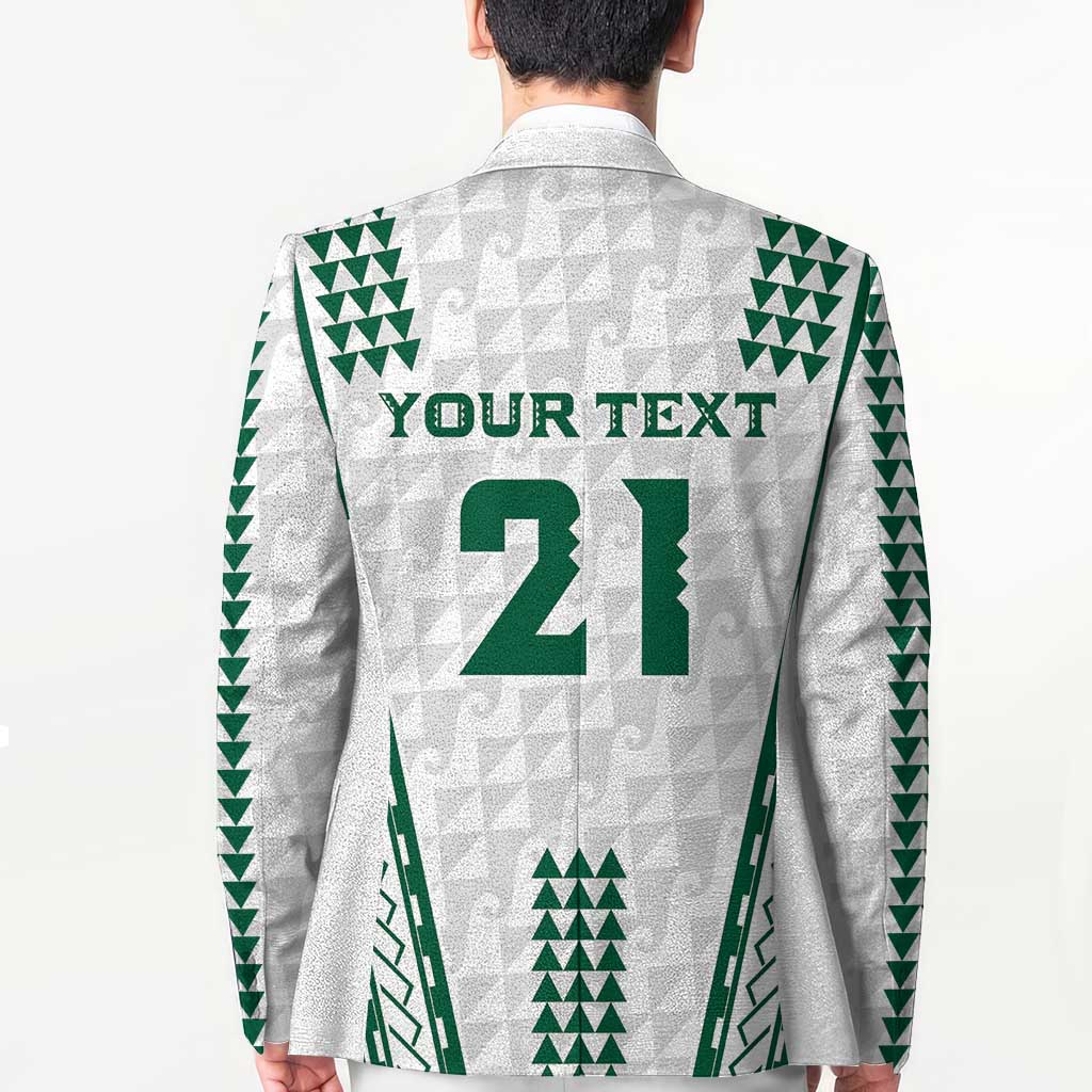 Polynesian Hawaii Volleyball Custom Blazer White Kakau with Map Motif - Polynesian Pride