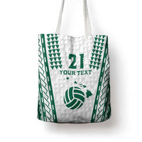 Polynesian Hawaii Volleyball Custom Tote Bag White Kakau with Map Motif - Polynesian Pride
