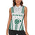 Polynesian Hawaii Volleyball Custom Women Sleeveless Polo Shirt White Kakau with Map Motif