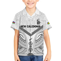 New Caledonia Football Custom Kid Hawaiian Shirt Go Champions Les Cagous LT9 Kid White - Polynesian Pride