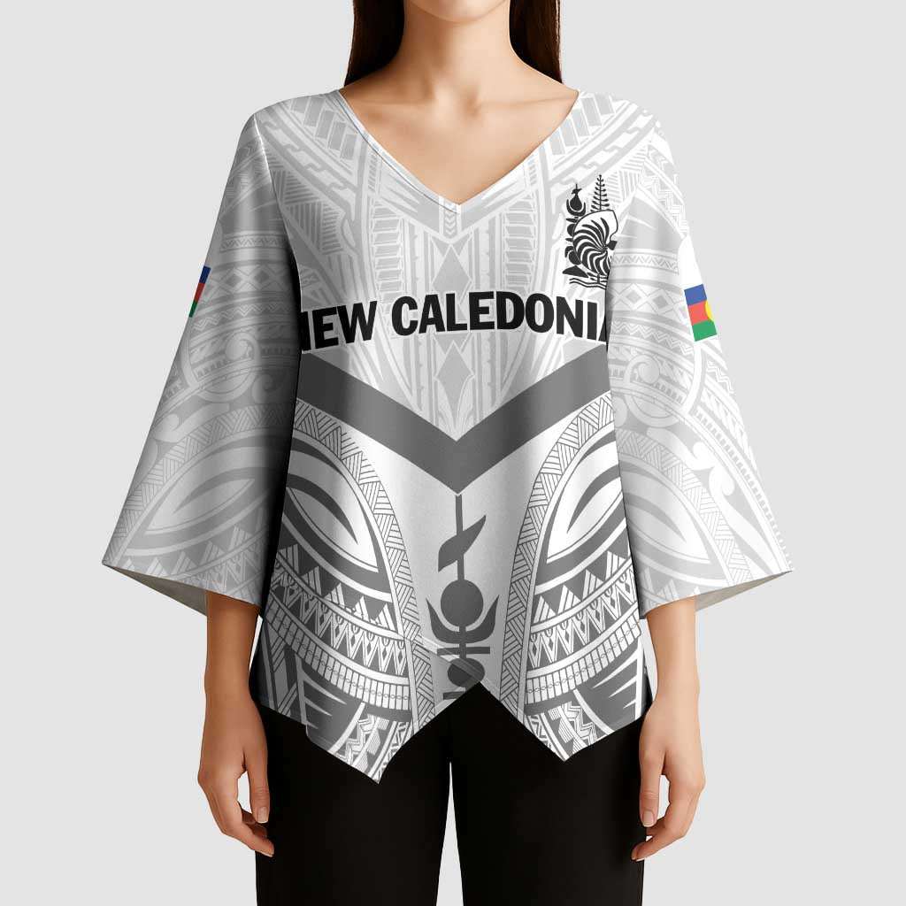 New Caledonia Football Custom Kimono Sleeve Blouse Go Champions Les Cagous - Polynesian Pride