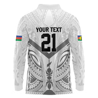 New Caledonia Football Custom Long Sleeve Polo Shirt Go Champions Les Cagous LT9 - Polynesian Pride