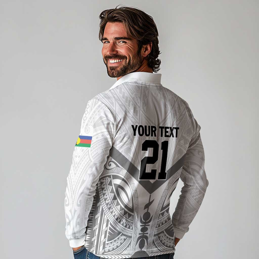 New Caledonia Football Custom Long Sleeve Polo Shirt Go Champions Les Cagous LT9 - Polynesian Pride