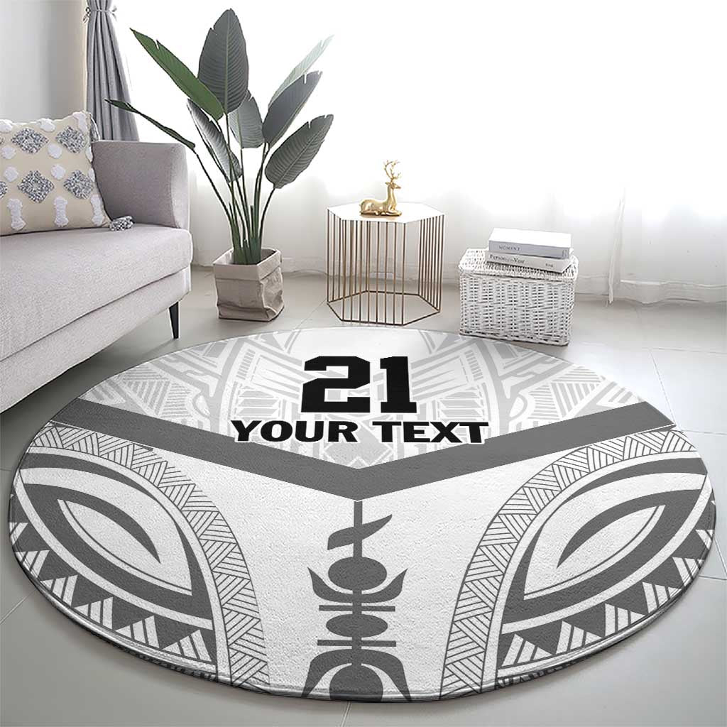 New Caledonia Football Custom Round Carpet Go Champions Les Cagous LT9 - Polynesian Pride