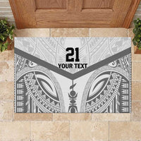 New Caledonia Football Custom Rubber Doormat Go Champions Les Cagous LT9 White - Polynesian Pride