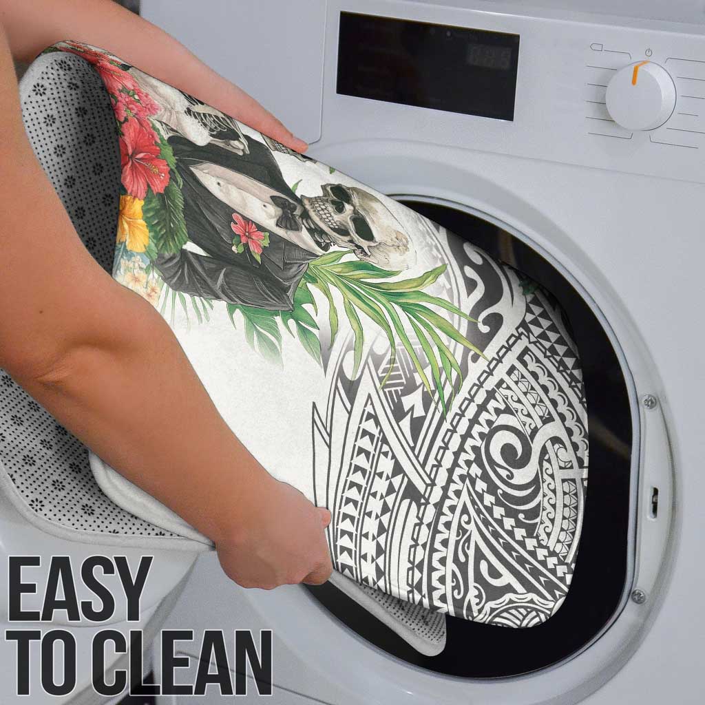 Skeleton Love for Valentine’s Day Bathroom Set Polynesian Tribal Love Forever - Polynesian Pride