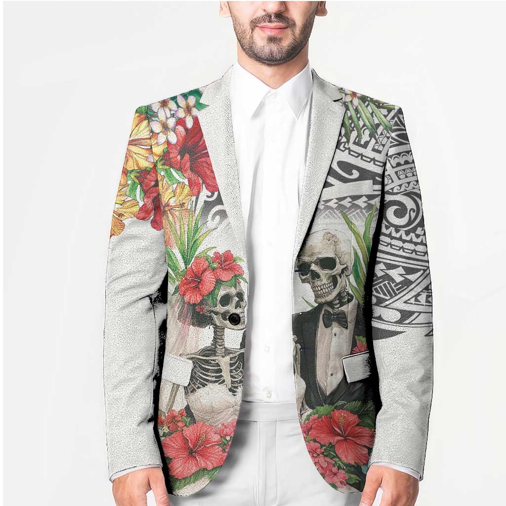 Skeleton Love for Valentine’s Day Blazer Polynesian Tribal Love Forever - Polynesian Pride
