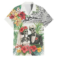 Skeleton Love for Valentine’s Day Family Matching Mermaid Dress and Hawaiian Shirt Polynesian Tribal Love Forever