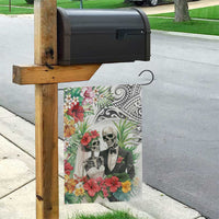 Skeleton Love for Valentine’s Day Garden Flag Polynesian Tribal Love Forever