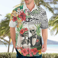 Skeleton Love for Valentine’s Day Hawaiian Shirt Polynesian Tribal Love Forever