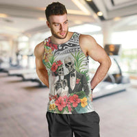 Skeleton Love for Valentine’s Day Men Tank Top Polynesian Tribal Love Forever