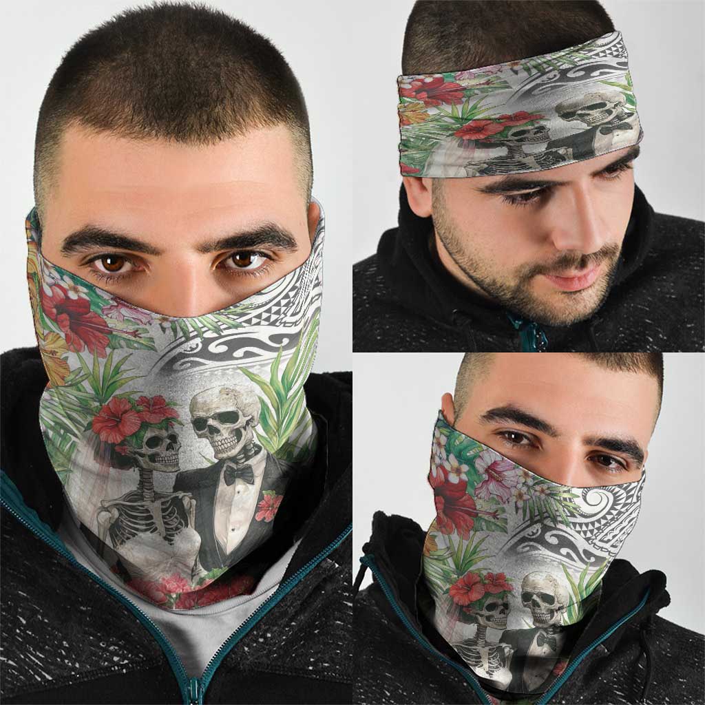 Skeleton Love for Valentine’s Day Neck Gaiter Polynesian Tribal Love Forever - Polynesian Pride