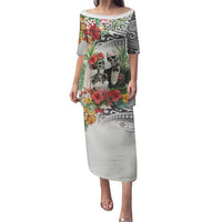 Skeleton Love for Valentine’s Day Puletasi Polynesian Tribal Love Forever