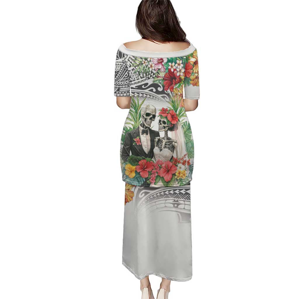 Skeleton Love for Valentine’s Day Puletasi Polynesian Tribal Love Forever