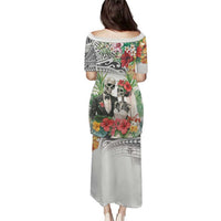 Skeleton Love for Valentine’s Day Puletasi Polynesian Tribal Love Forever