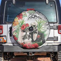 Skeleton Love for Valentine’s Day Spare Tire Cover Polynesian Tribal Love Forever