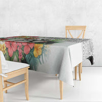 Skeleton Love for Valentine’s Day Tablecloth Polynesian Tribal Love Forever