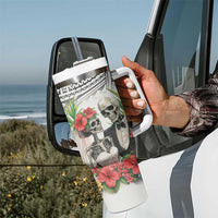 Skeleton Love for Valentine’s Day Tumbler With Handle Polynesian Tribal Love Forever