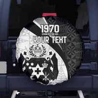 Personalised Tonga Emancipation Day Spare Tire Cover Since 1970 Ngatu Tribal Pattern