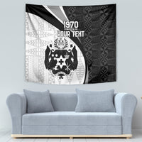 Personalised Tonga Emancipation Day Tapestry Since 1970 Ngatu Tribal Pattern